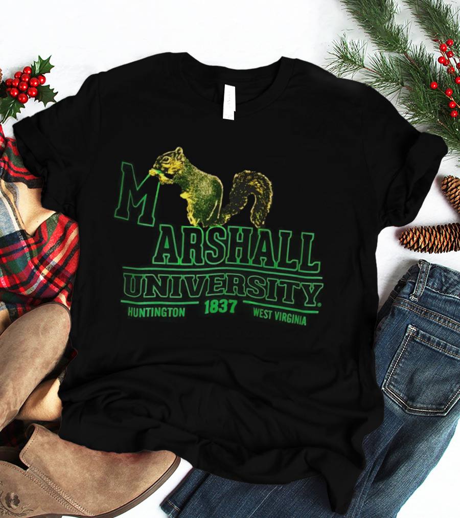 Marshall University Squirrel Huntington West Virginia 1837 T-Shirt