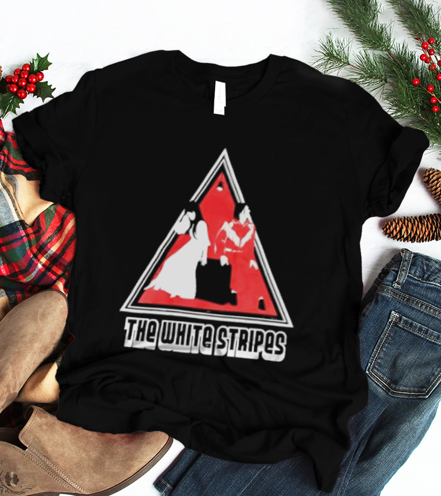 The White Stripes Triangle Red And White Duo T-Shirt
