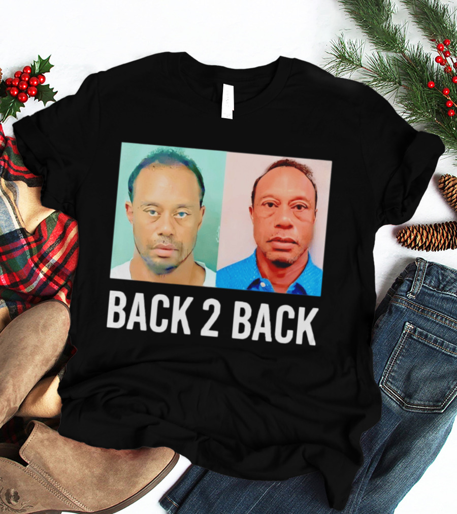 Tiger Woods Back 2 Back Shot Photo Collage T-Shirt