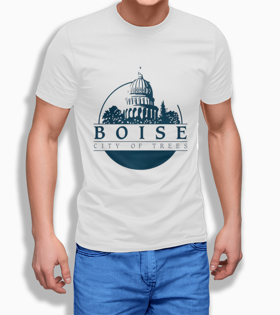 Boise City Of Trees Capitol Building Skyline T-Shirt