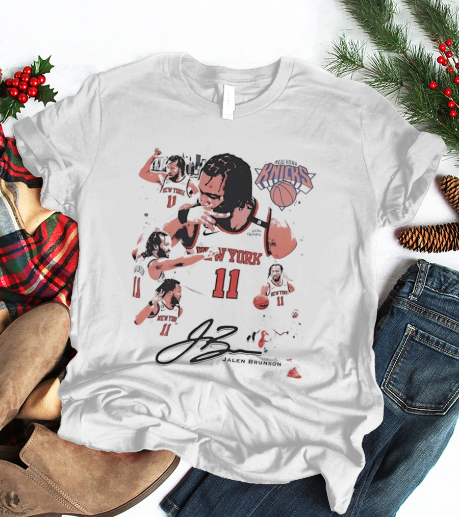 Jalen Brunson New York Knicks 11 NBA Basketball Signature Knicks T-Shirt