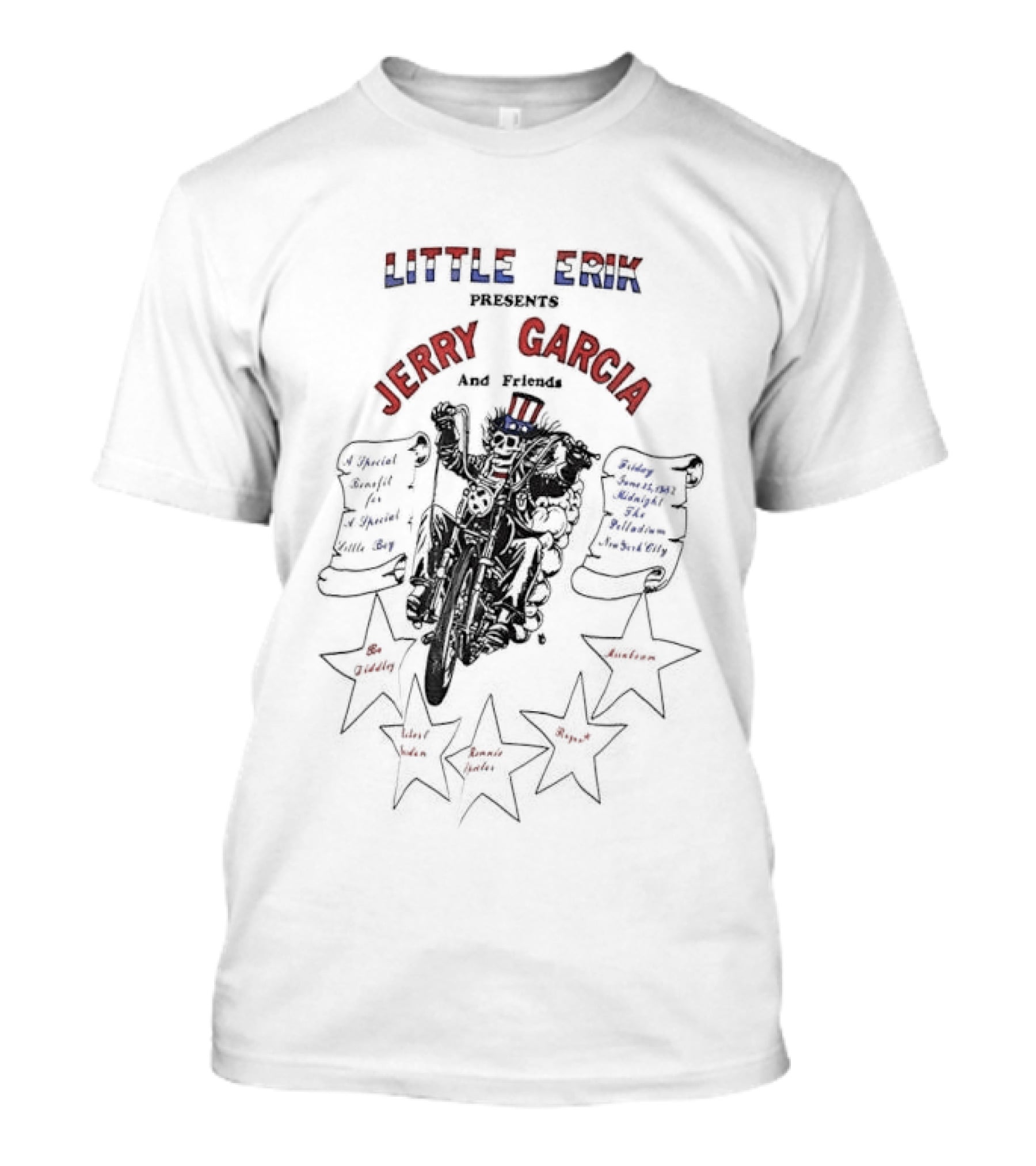 Jerry Garcia Little Erik Presents Grateful Dead Dancing Bears Stars And Stripes T-Shirt