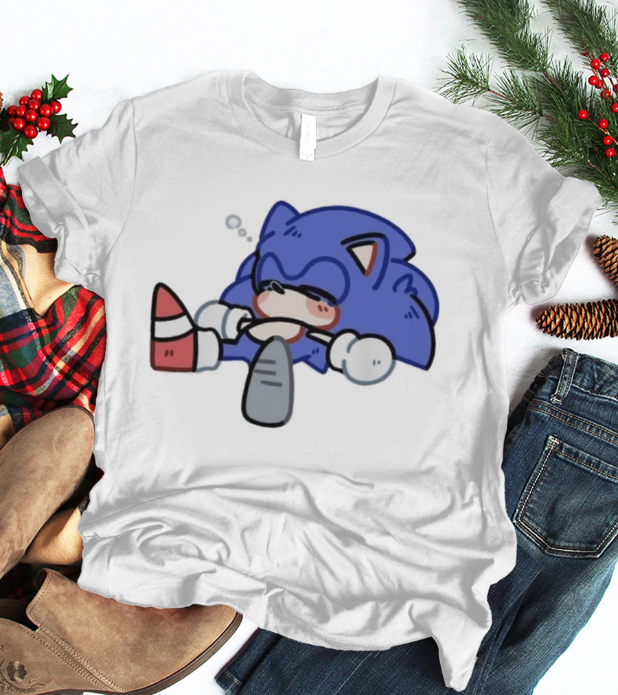Chibi Sanic The Hedgehog Sleeping Kawaii 2026 T-Shirt
