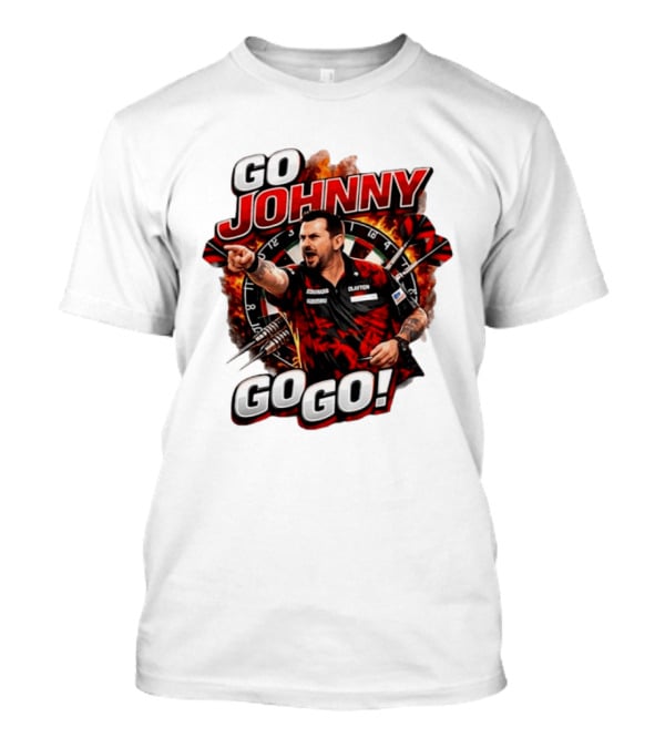Go Johnny Go Go Jonny Clayton Darts Player Action T-Shirt