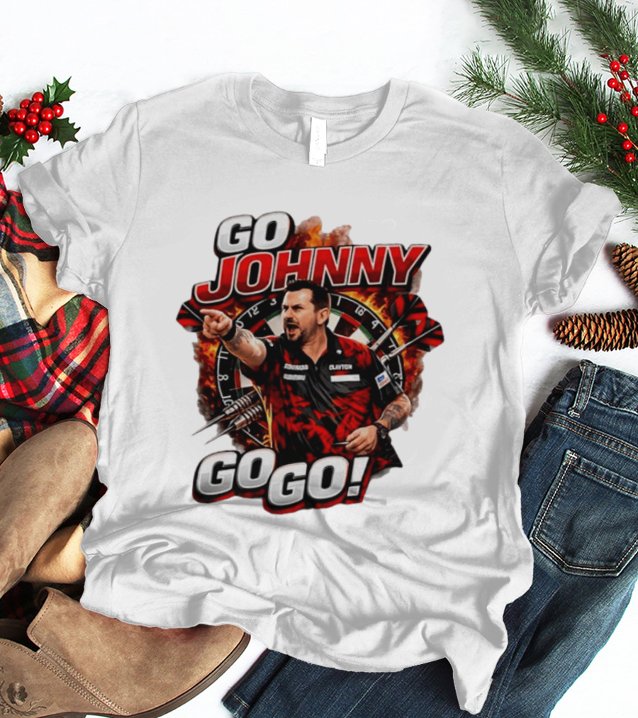 Go Johnny Go Go Jonny Clayton Darts Player Action T-Shirt