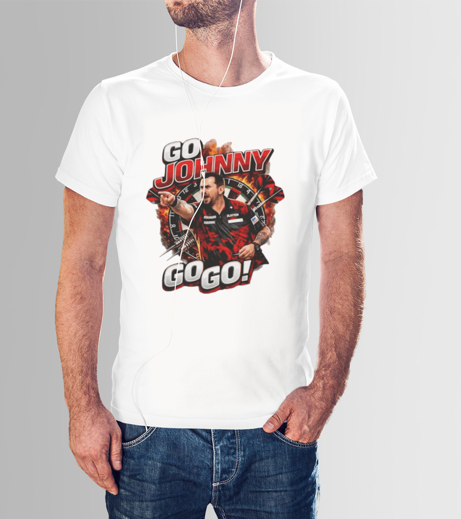 Go Johnny Go Go Jonny Clayton Darts Player Action T-Shirt