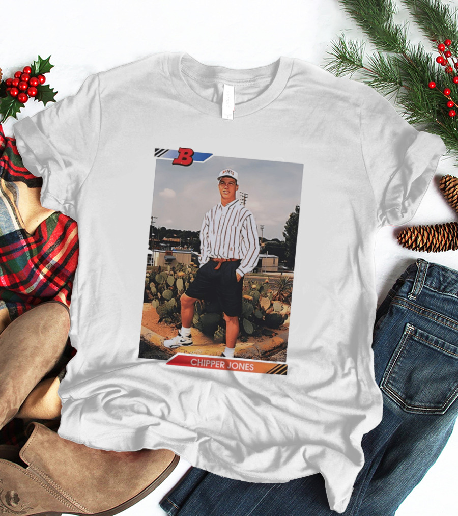 Chipper Jones Rookie Card Braves Baseball Legend T-Shirt