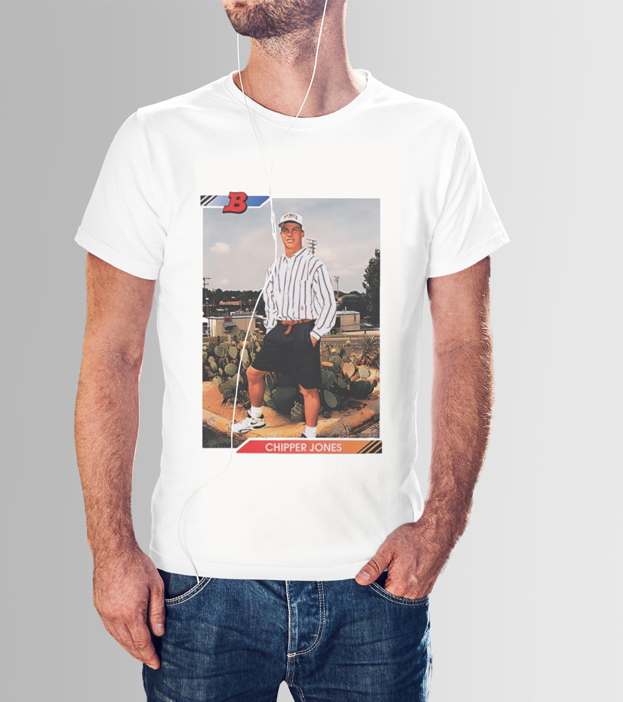 Chipper Jones Rookie Card Braves Baseball Legend T-Shirt