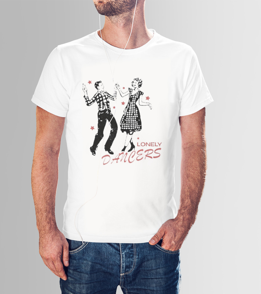 Lonely Dancers Retro Dance Scene With Vintage Couple T-Shirt