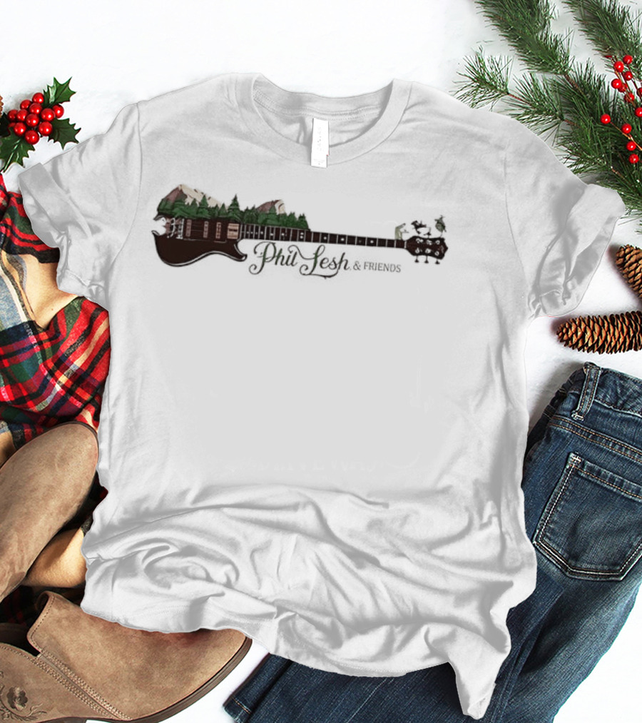 Phil Lesh And Friends Mountain Bass Guitar Scenic Landscape T-Shirt