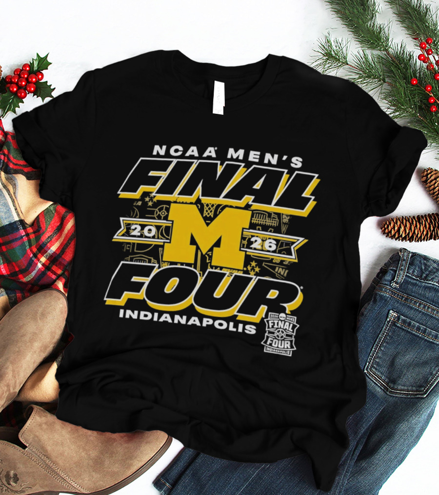 2026 NCAA Men's Final Four Michigan Wolverines Indianapolis T-Shirt