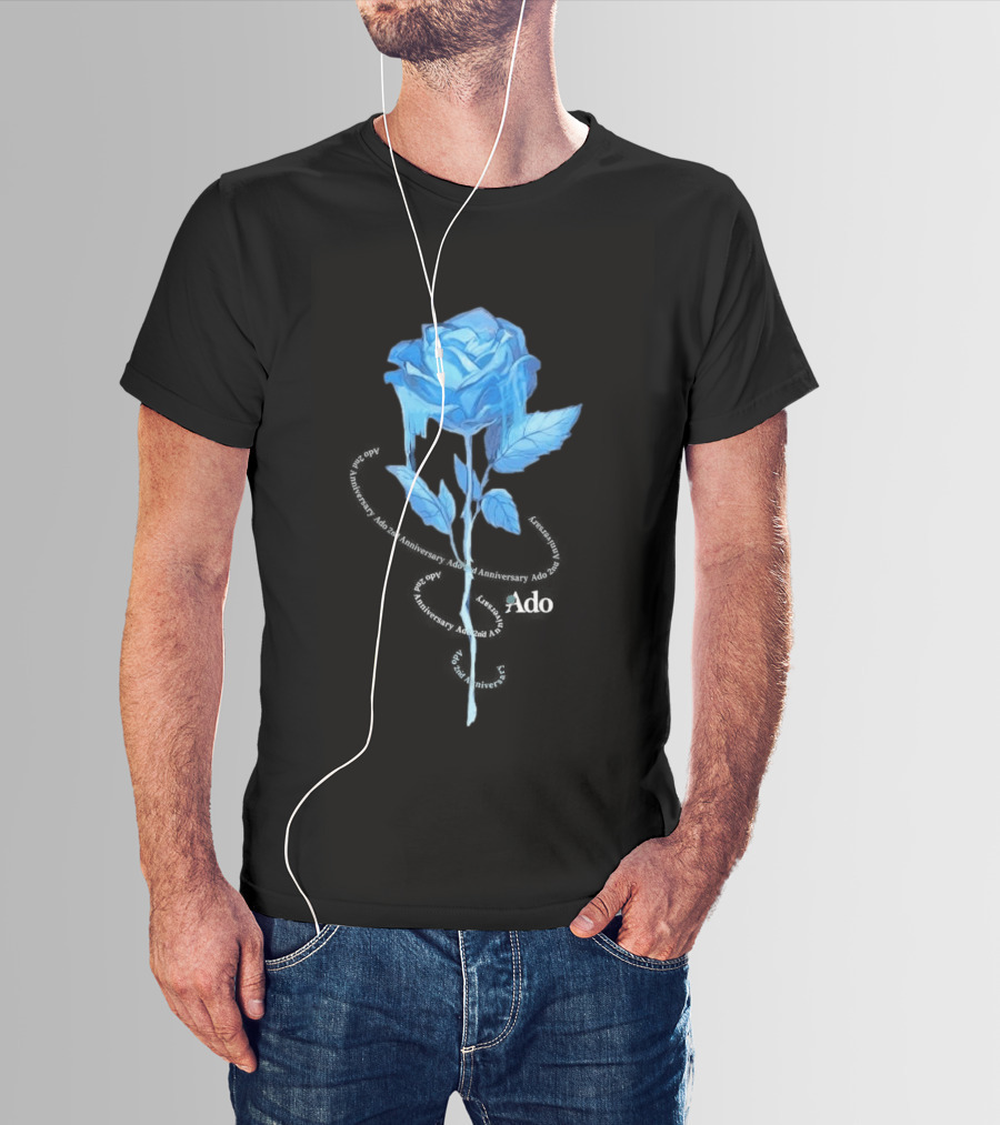 Ado Staff Blue Rose 5th Anniversary Los Angeles LA T-Shirt