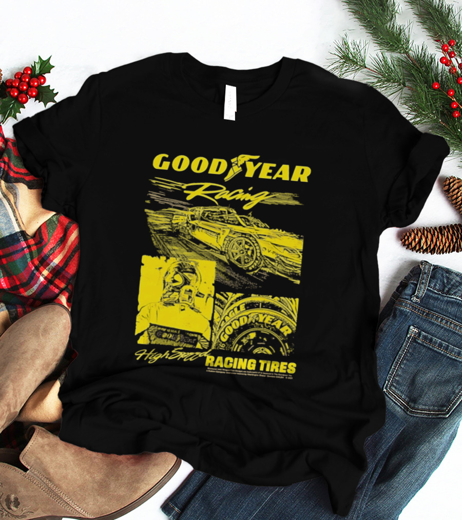 Goodyear Racing High Speed Racing Tires Panels T-Shirt