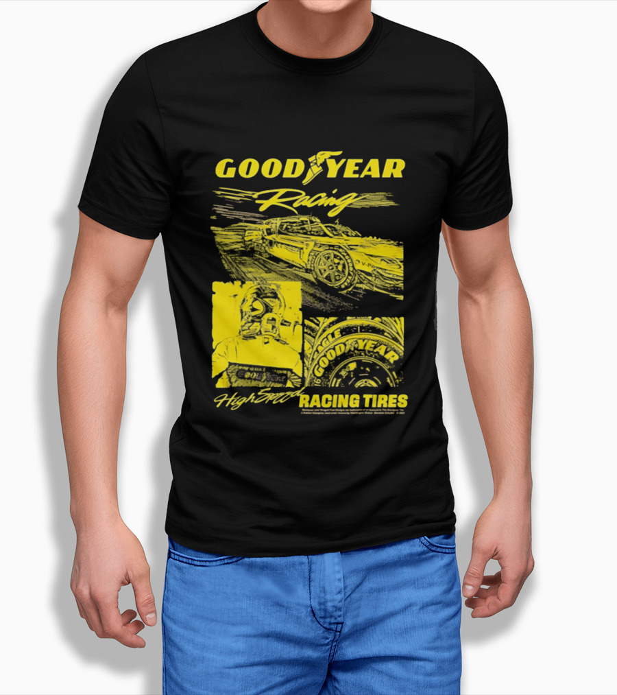 Goodyear Racing High Speed Racing Tires Panels T-Shirt
