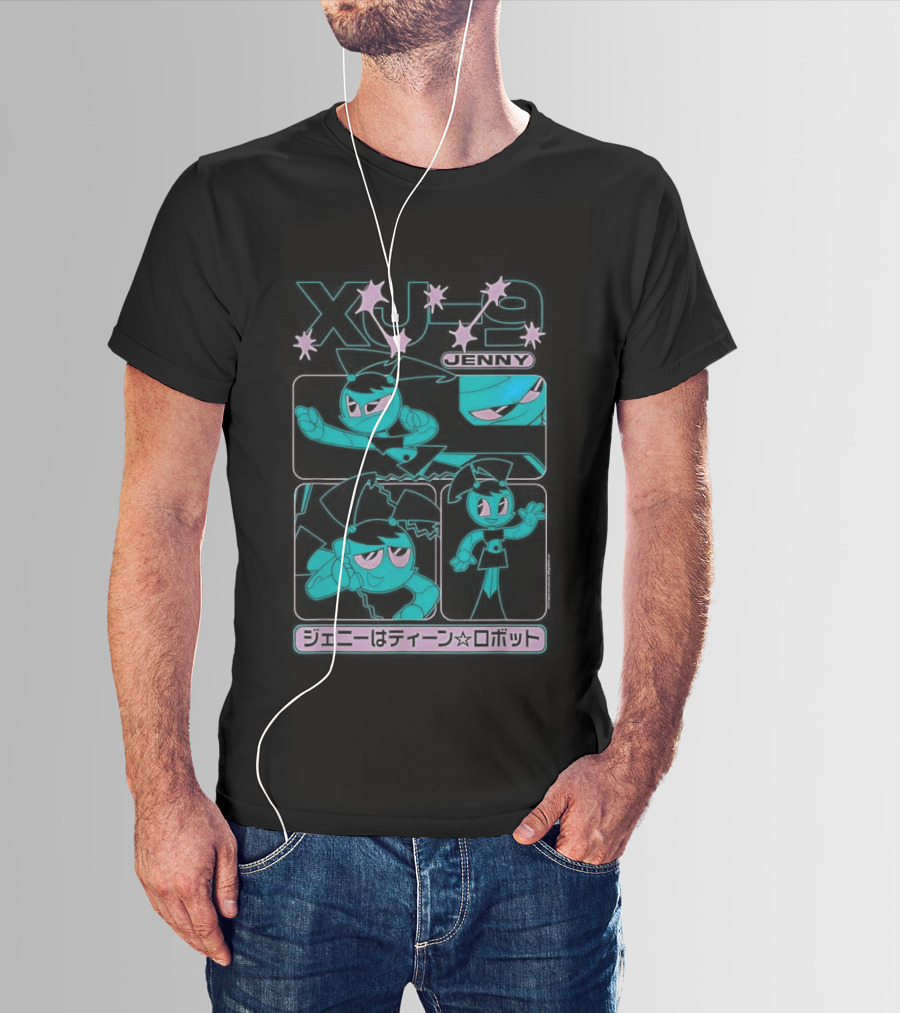 My Life As A Teenage Robot XJ 9 Kanji Retro Cartoon T-Shirt
