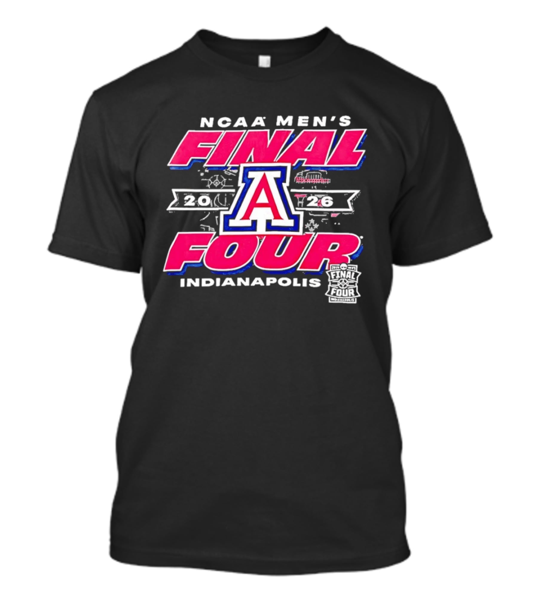 NCAA Men's Final Four Arizona Wildcats Indianapolis 2026 T-Shirt