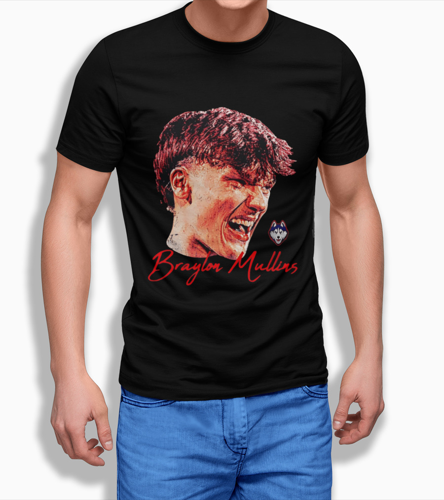 Braylon Mullins UConn Huskies Basketball NCAA Gameface T-Shirt