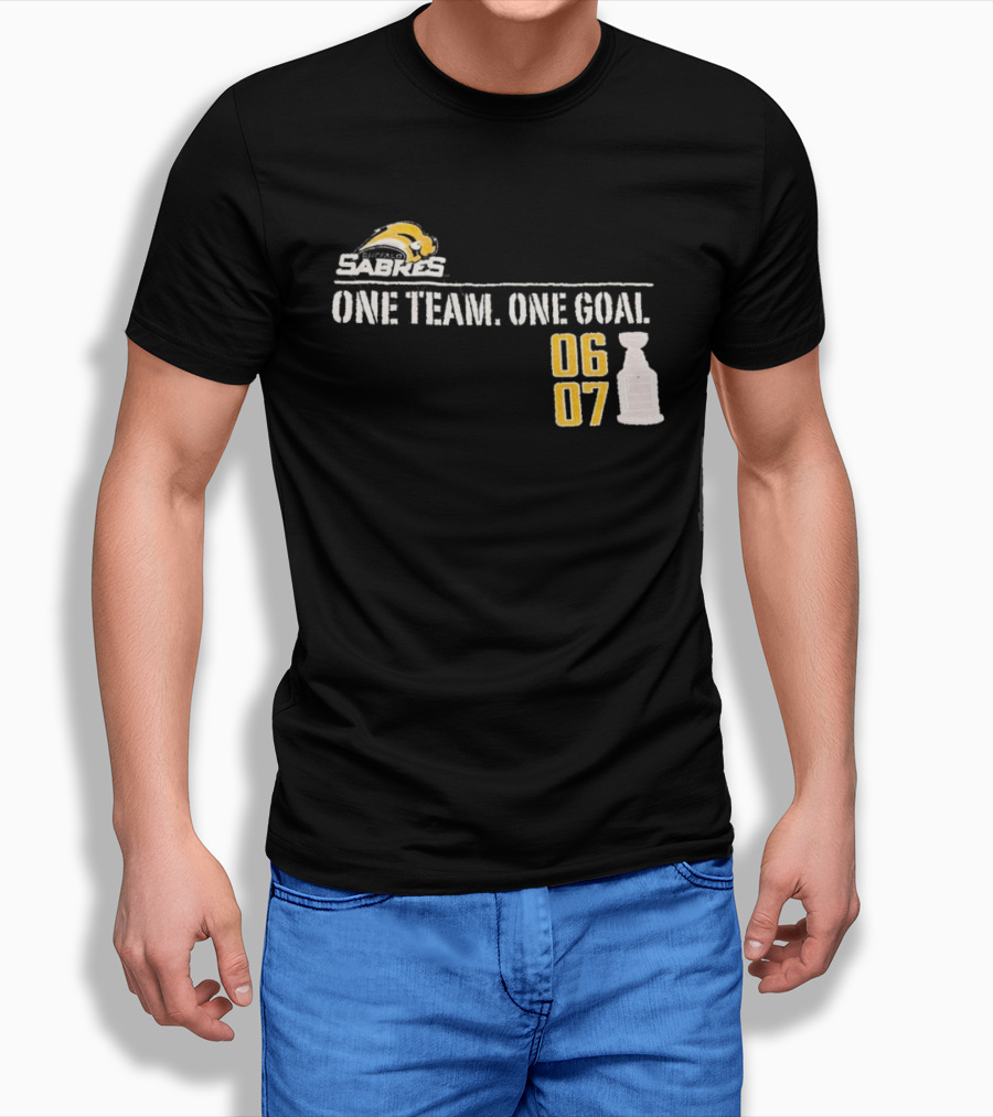 Buffalo Sabres One Team One Goal 06 07 Stanley Cup T-Shirt