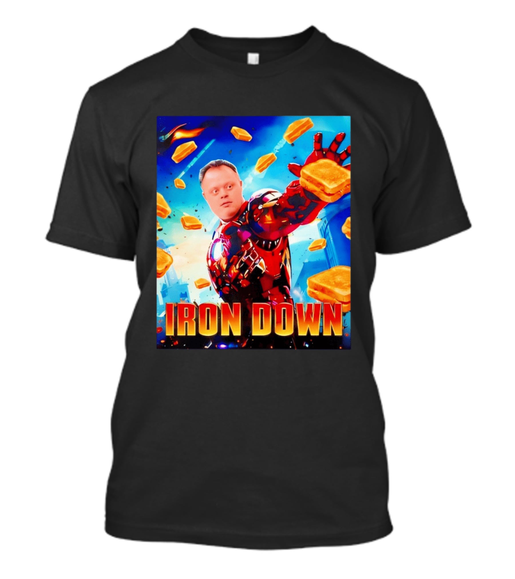 Iron Down Meme Toasted Hero Explosion T-Shirt