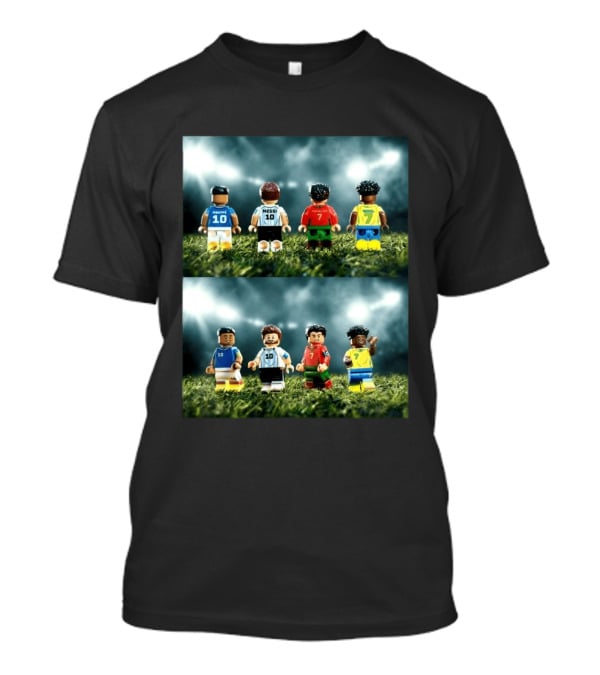 LEGO Football Legends FIFA World Cup 2026 Messi Ronaldo Mbappé Vinicius Junior Mini Figures T-Shirt