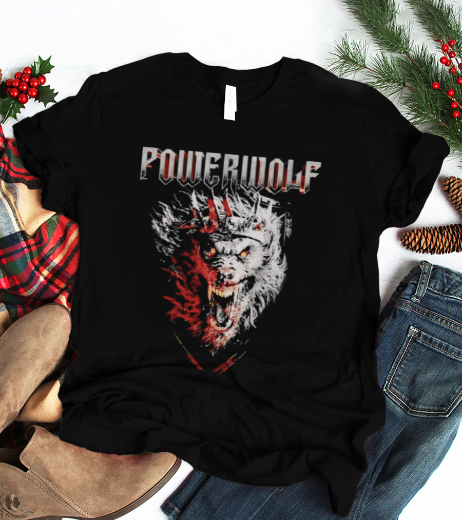 Powerwolf Wolf In Blood Splatter Special T-Shirt