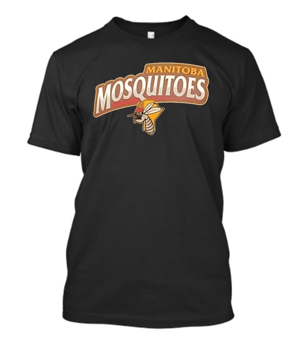 Manitoba Mosquitoes Cartoon Insect With Helmet T-Shirt