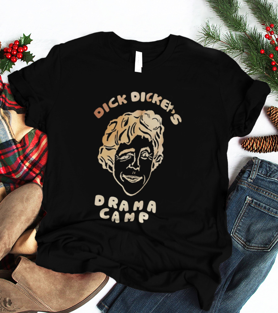 Dick Dickey's Drama Camp Funny Character Sketch Face T-Shirt