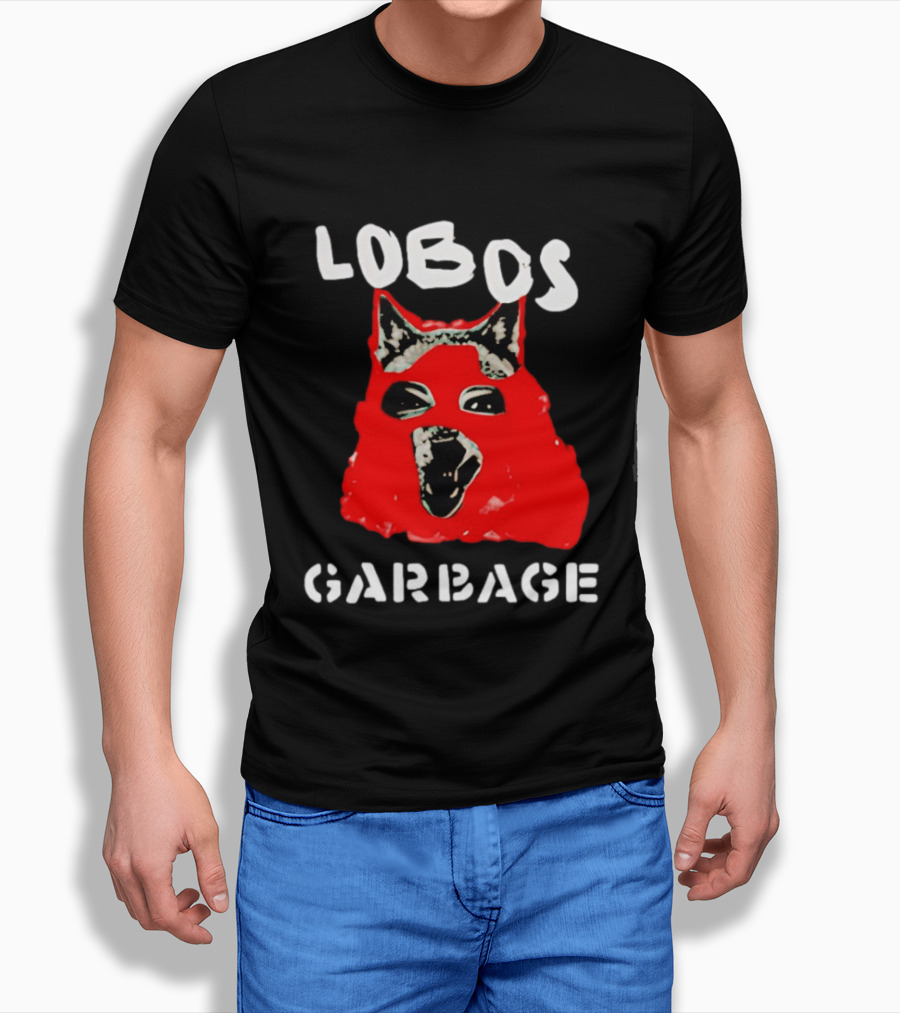Lobos Dog Red Face Garbage T-Shirt