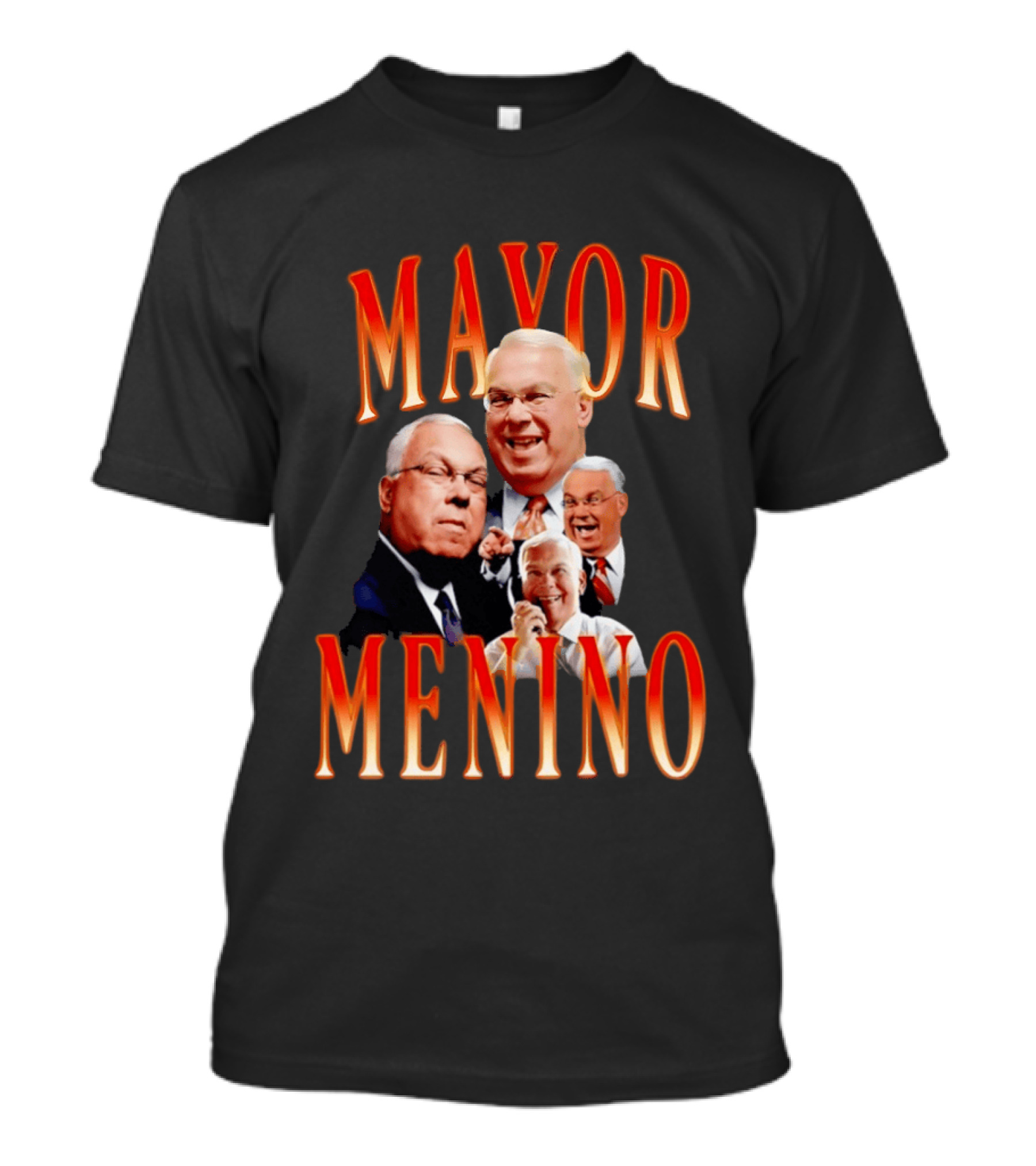 Mayor Menino Collage Of Smiling Expressions T-Shirt