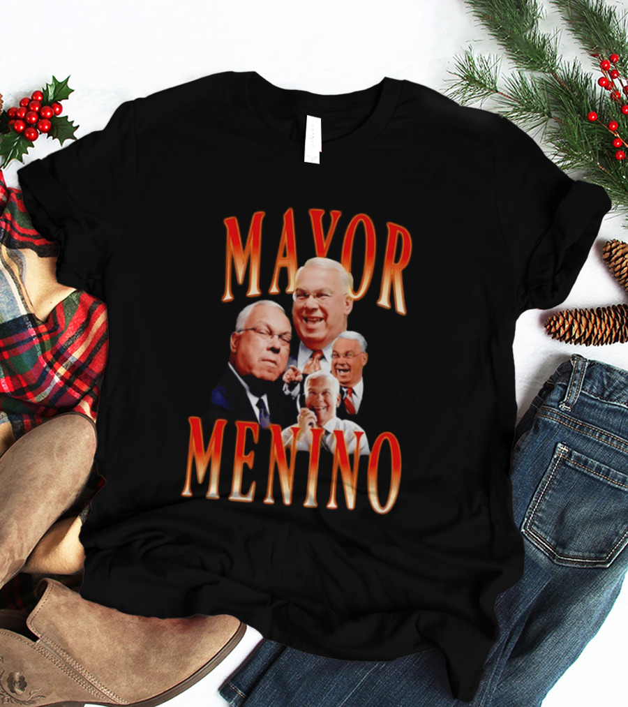 Mayor Menino Collage Of Smiling Expressions T-Shirt