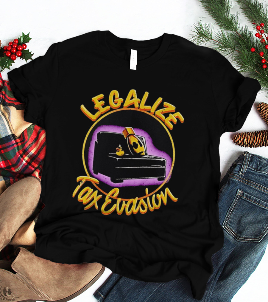 Legalize Tax Evasion The Fat Electrician Couch Potato Rubber Duck T-Shirt