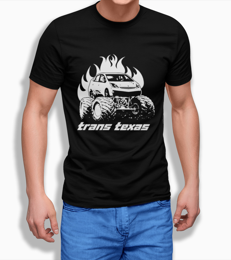 Trans Texas Monster Truck Fiery Off Road Power T-Shirt