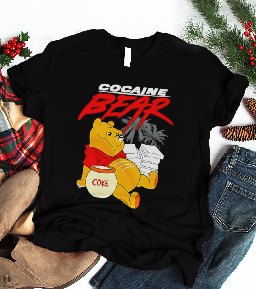 Winnie The Pooh Cocaine Bear Coke Honey Pot T-Shirt