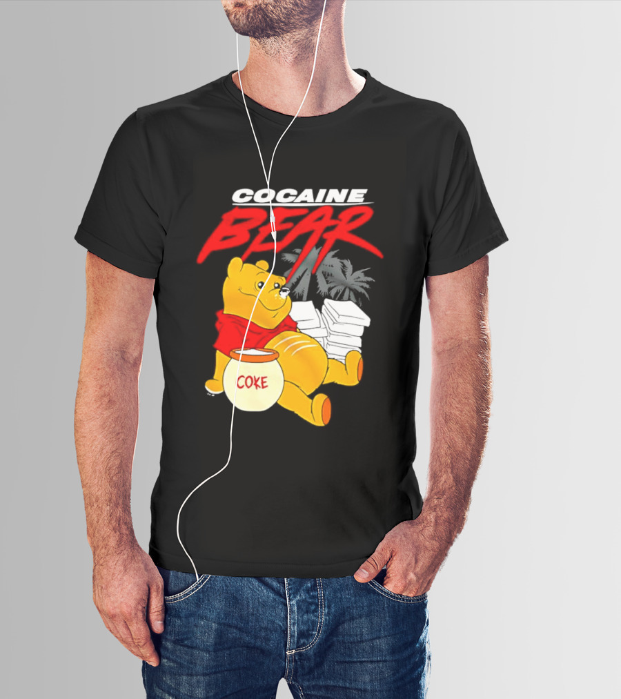Winnie The Pooh Cocaine Bear Coke Honey Pot T-Shirt