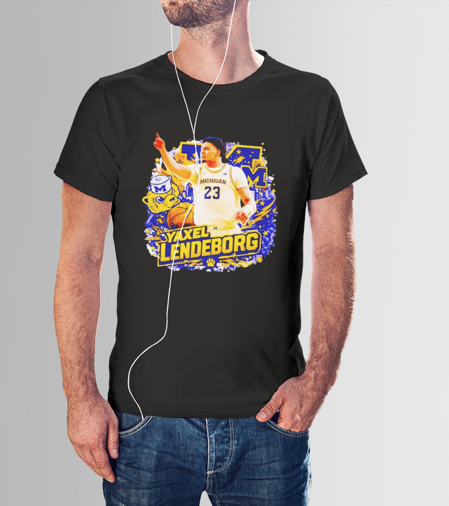 Yaxel Lendeborg Michigan Wolverines Basketball Player 23 Fans Collection T-Shirt