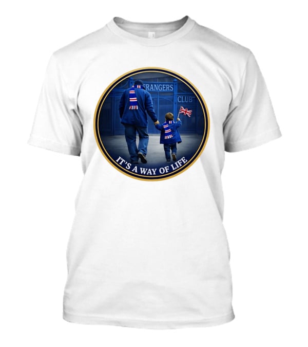 Rangers FC It's A Way Of Life Union Jack Flag Fans T-Shirt