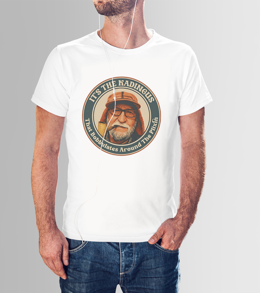 It's The Kadingus That Bobbulates Around The Plixin Retro Pipe Smoking Man With Glasses And Cap T-Shirt