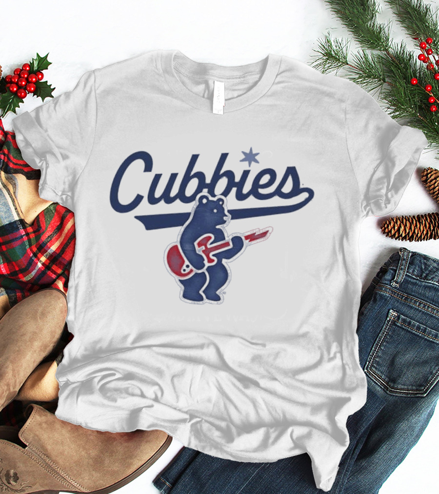 Cubbies Electric Bear Red Guitar Star T-Shirt