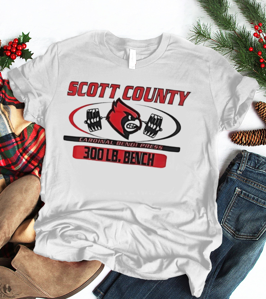Scott County Cardinal Bench Press Gym T-Shirt