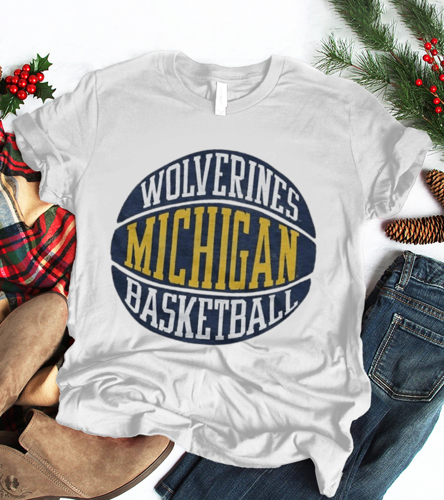Michigan Wolverines Basketball NCAA Team Circle T-Shirt