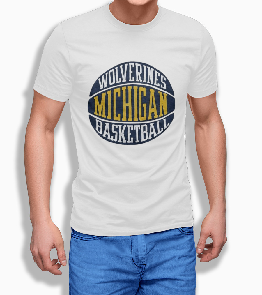 Michigan Wolverines Basketball NCAA Team Circle T-Shirt