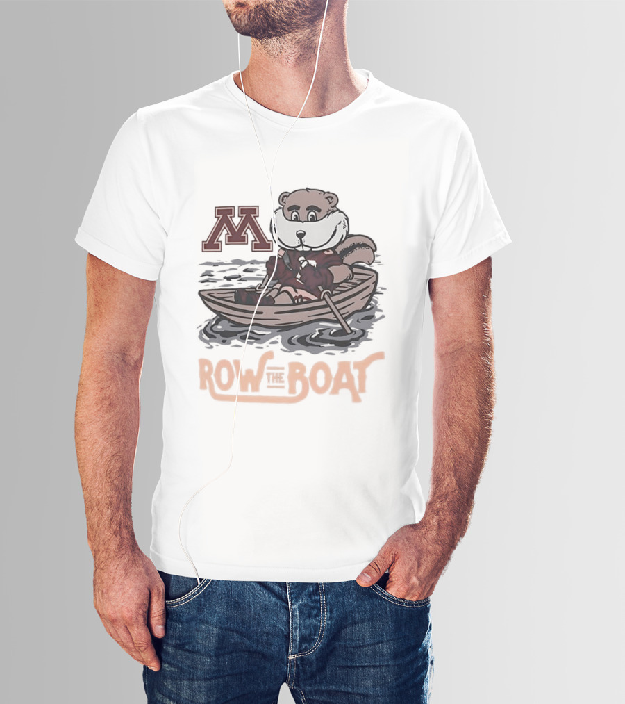 Minnesota Golden Gophers Goldy Gopher Row The Boat M T-Shirt