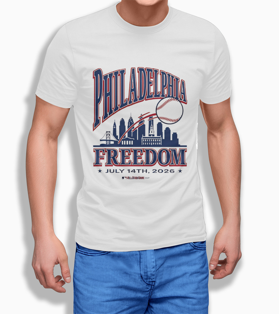 Philadelphia Phillies Light Blue Elton John Philadelphia Freedom July 14th 2026 All Star Game T-Shirt