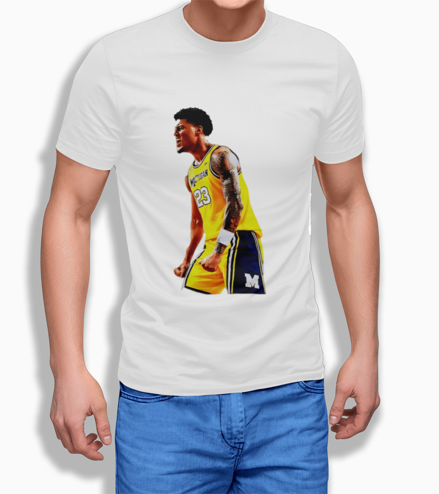 Yaxel Lendeborg Flex Motion Elite Energy Michigan Basketball 23 Jersey T-Shirt