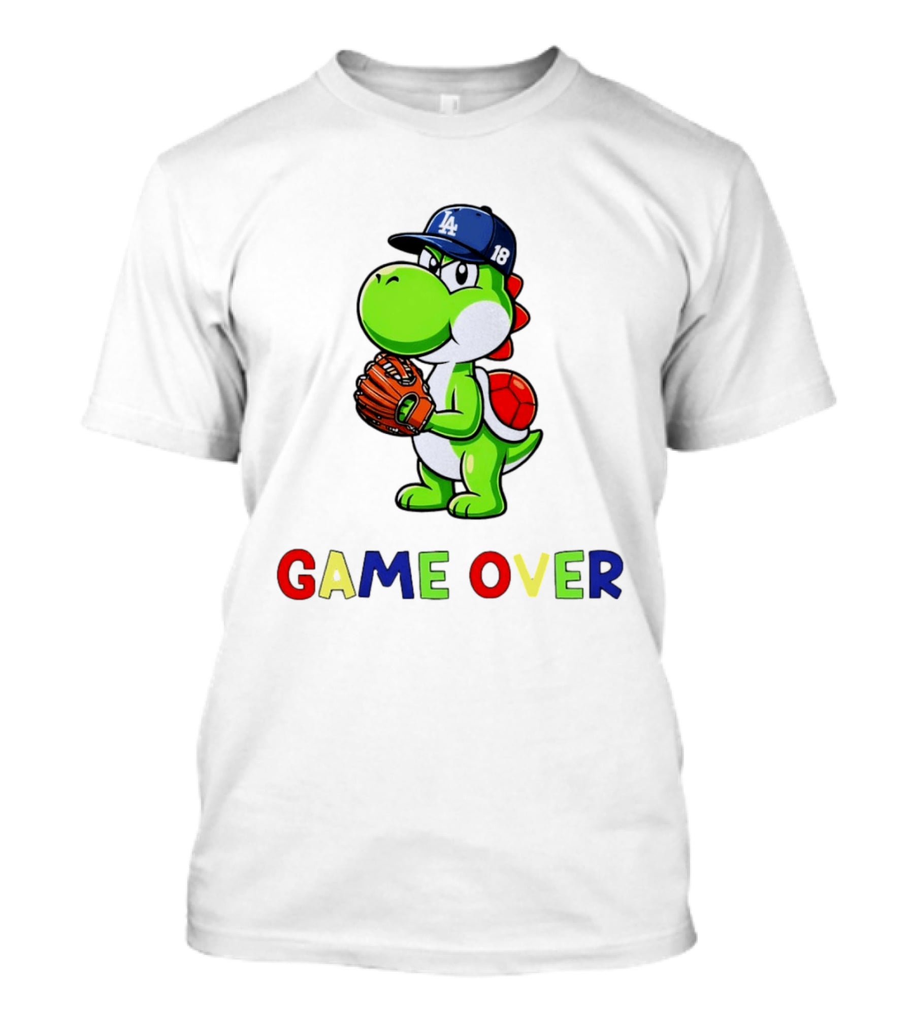Yoshinobu Yoshi Super Mario LA Dodgers Baseball Game Over T-Shirt