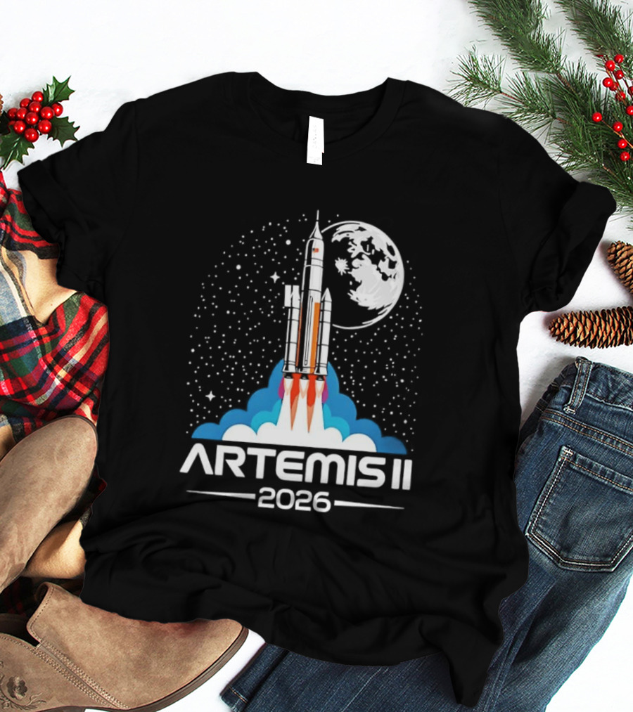 Artemis II 2026 NASA Moon Rocket Mission T-Shirt