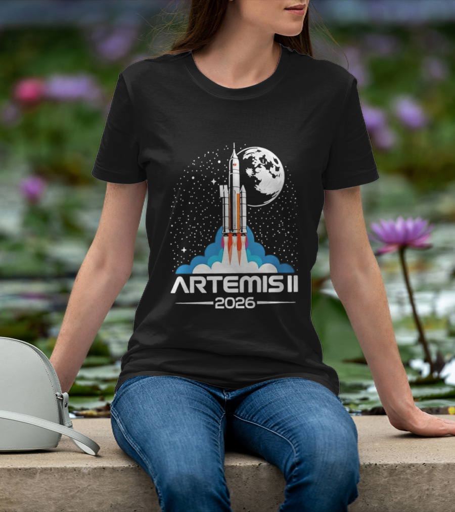 Artemis II 2026 NASA Moon Rocket Mission T-Shirt