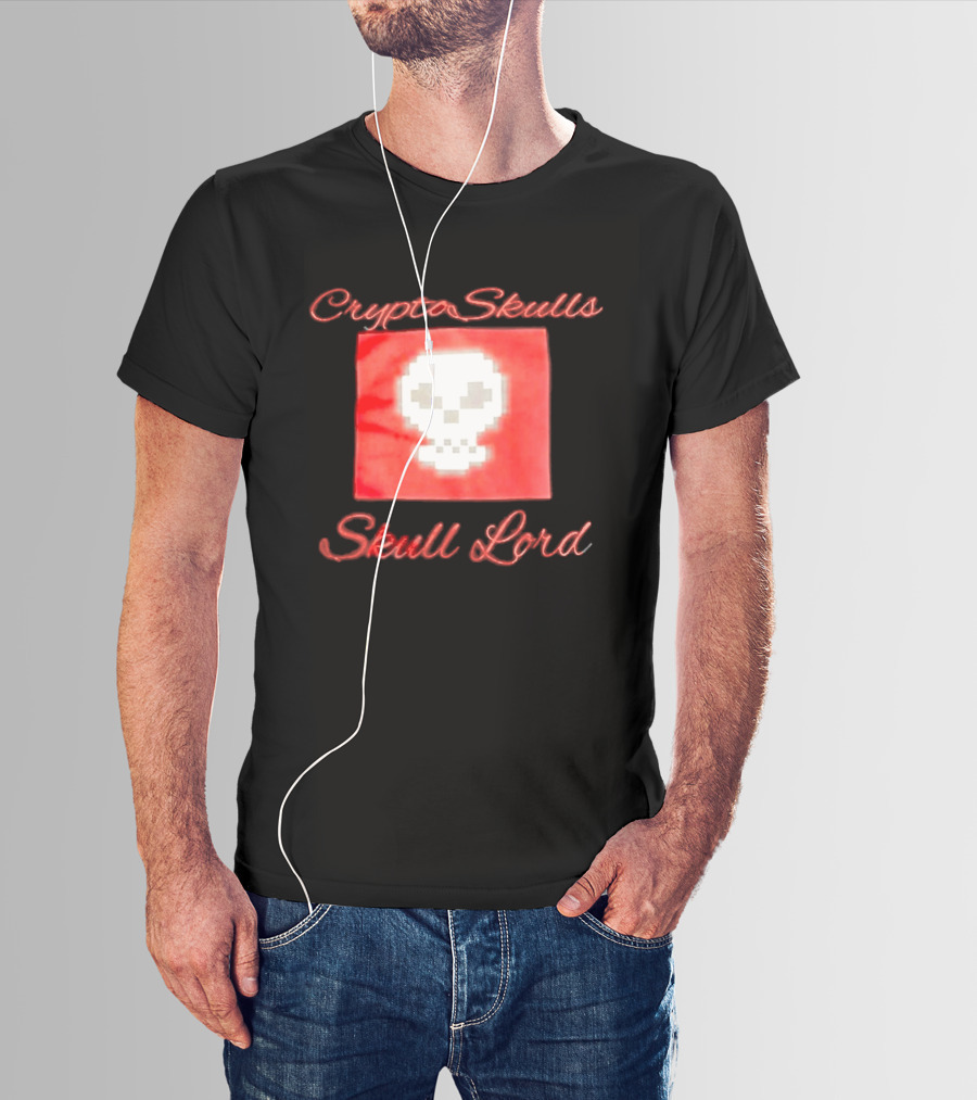 Crypto Skulls Skull Lord Pixel T-Shirt
