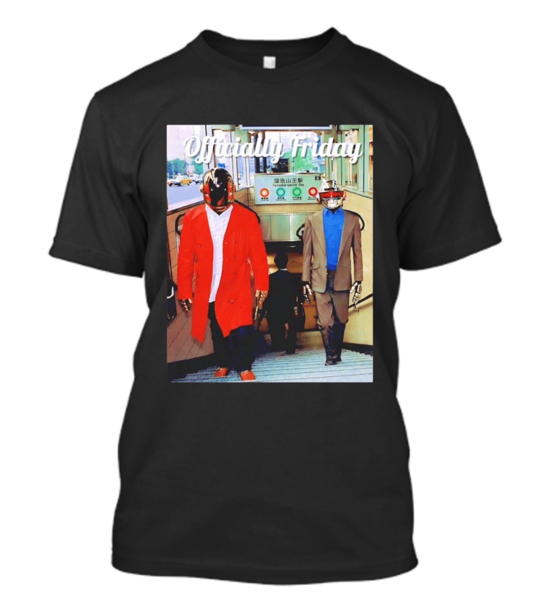 Daft Punk Officially Friday Tokyo Subway Entrance T-Shirt