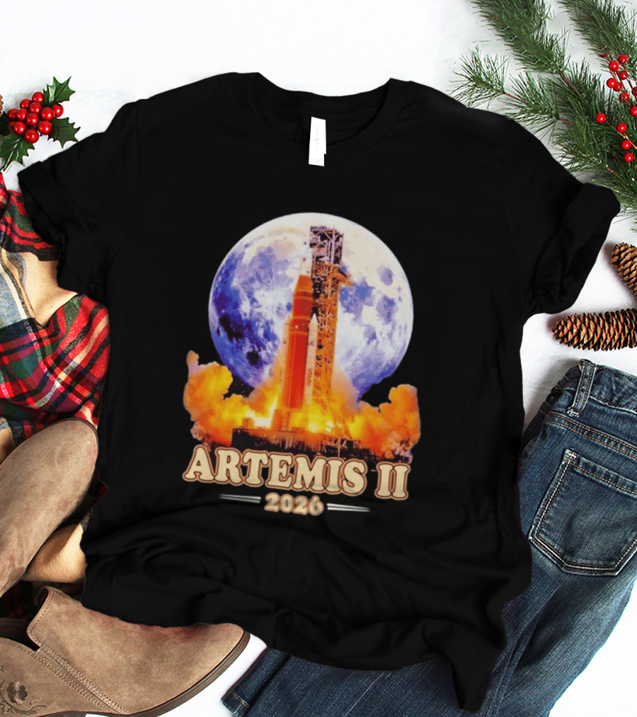 Artemis II Rocket Launch 2026 Moon Exploration T-Shirt